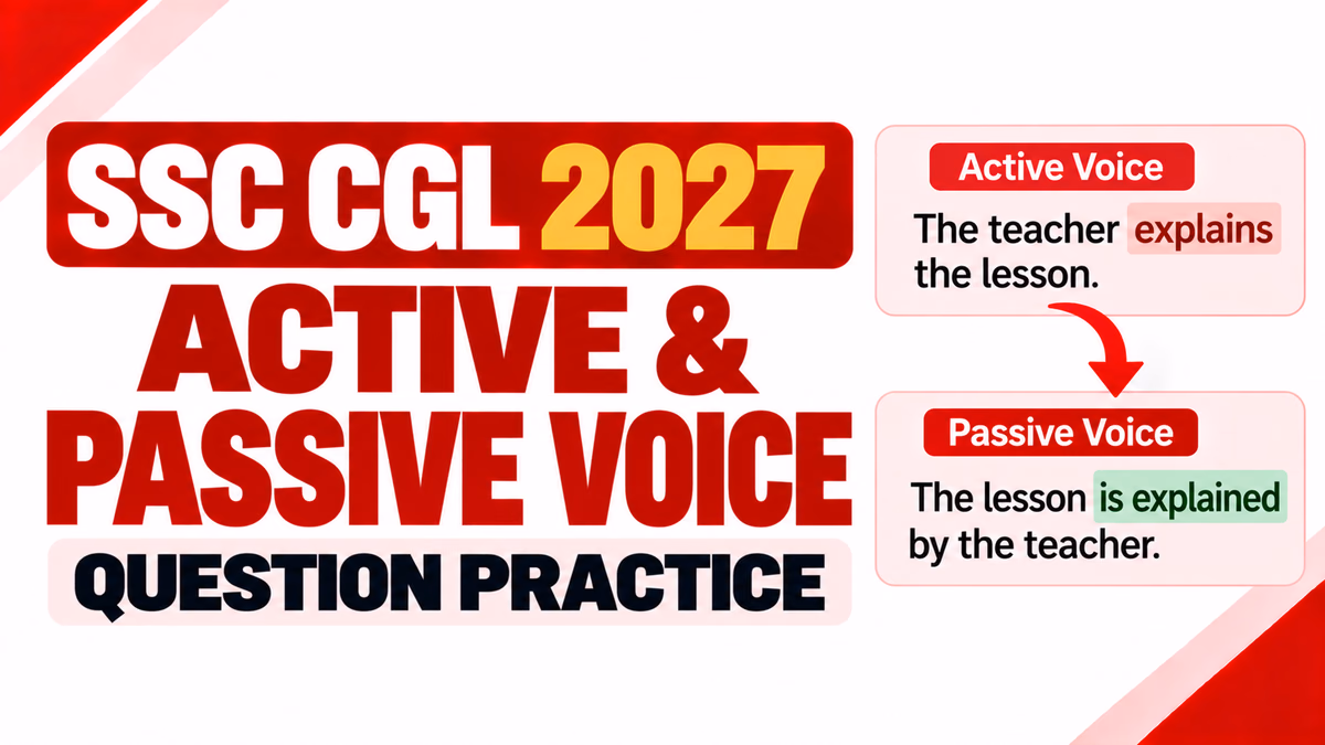 SSC CGL 2027 Active and Passive Voice Question Practice